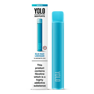 Blue Razz Lemonade Flavour YOLO Disposable Vape device